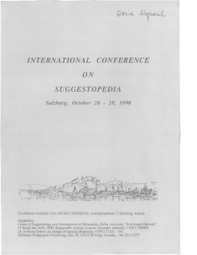 Suggestopedia Conference SALZBURG-program + participants